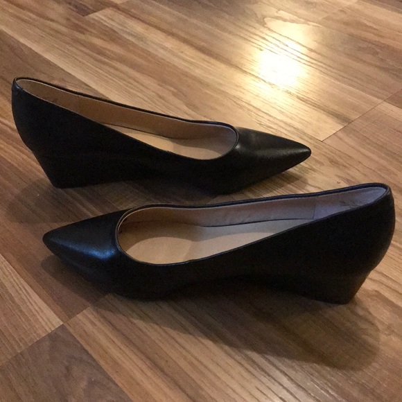 Franco Sarto black leather wedges - Picture 3 of 8